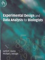 生物学者のための実験計画およびデータ分析<br>Experimental Design and Data Analysis for Biologists