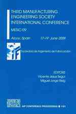 Third Manufacturing Engineering Society International Conference (Aip Conference Proceedings) （2010）