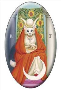 Tarot of the White Cats the High Priestess Magnet