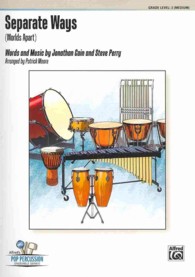 Separate Ways, Worlds Apart : Conductor Score & Parts, Grade Level 3 (Medium) (Alfred's Pop Percussion Ensemble) （PCK PAP/BK）