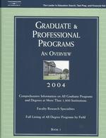 Graduate & Professional Programs 2004 : An Overview (Peterson's Graduate & Professional Programs : an Overview) 〈1〉 （38 SUB）