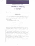 The Leadership Practices Inventory Lpi : Observer （BKLT）