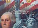Deluxe Presidential Dollar Coin Set : Travel Archive Complete Philadelphia and Denver Mints