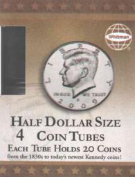 Half Dollar Size Coin Tubes : 4-Count