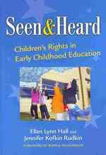 幼児教育における児童の権利<br>Seen and Heard : Children's Rights in Early Childhood Education (Early Childhood Education)