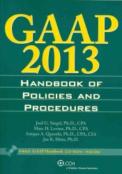 GAAP Handbook of Policies and Procedures 2013 (Gaap Handbook of Policies and Procedures) （PAP/CDR）