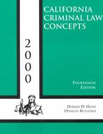 California Criminal Law Concepts 2000 （14TH）