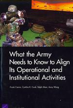 What the Army Needs to Know to Align its Operational and Institutional Activities