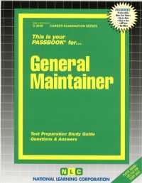 General Maintainer : Passbooks Study Guide (Career Examination)