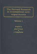 Harvard Research in International Law (3-Volume Set) : Original Materials