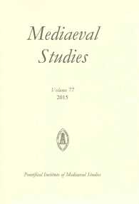 Mediaeval Studies 77 (2015)