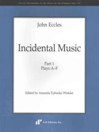 Incidental Music : Plays A-f (Recent Researches in the Music of the Baroque Era)