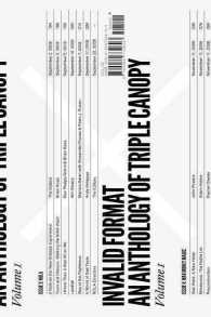 Invalid Format : An Anthology of Triple Canopy 〈1〉