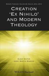 Creation 'Ex Nihilo' and Modern Theology (Directions in Modern Theology)