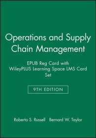 Operations and Supply Chain Management Epub Reg Card with Wileyplus Learning Space Lms Card Set （9TH）
