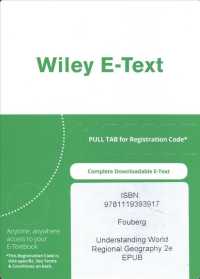 Understanding World Regional Geography Wiley E-Text Access Code （2 PSC）