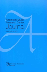 American Music Research Center Journal (American Music Research Center Journal)