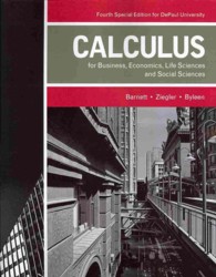 Calculus for Business, Economics, Life Sciences, and Social Sciences （4TH）