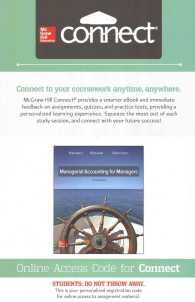 Managerial Accounting for Managers Connect Access Code （4 PSC STU）