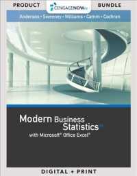 Modern Business Statistics with Microsoft Excel + Xlstat Education Printed Access Card + Lms Integrated for Cengagenow with Xlstat 1 Term, 6 Months Pr （6 HAR/PSC）