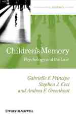 児童の記憶：心理学と法<br>Children's Memory : Psychology and the Law (Understanding Children's Worlds)