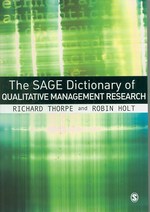セイジ定性経営調査辞典<br>The SAGE Dictionary of Qualitative Management Research
