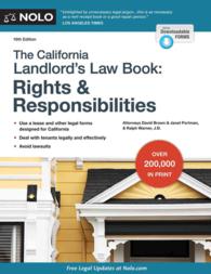 The California Landlord's Law Book : Rights & Responsibilities (California Landlord's Law Book : Rights and Responsibilities) （16 New）
