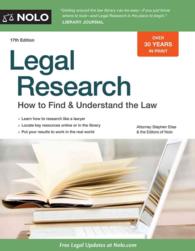 Legal Research : How to Find & Understand the Law (Legal Research) （17TH）