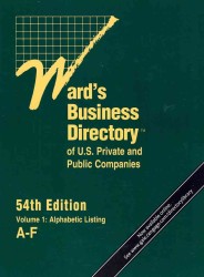 Ward's Business Directory of U.S. Private and Public Companies (5-Volume Set)