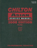 Chilton Asian Service Manual 2008 (4-Volume Set) (Chilton's Asian Service Manual)