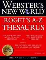 Webster's New World Roget's A-z Thesaurus （Reprint）