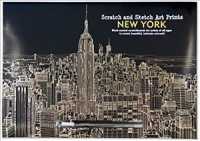 New York Scratch & Sketch Art Print Includes Metal Stylus