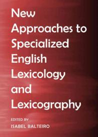 New Approaches to Specialized English Lexicology and Lexicography