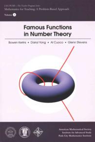Famous Functions in Number Theory (Ias/pcmi--the Teacher Program Series)