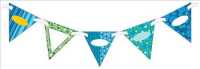 Bubbly Blues : 16 Two-sided Pennants (Classroom Coordinates) （TAI UNBND）