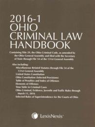 Ohio Criminal Law Handbook 2016-1 (Ohio Criminal Law Handbook)