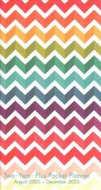 Chevron Rainbow Two-Year-Plus August 2020-December 2022 Pocket Planner Calendar （EGMT）