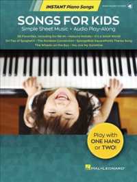 Songs for Kids : Simple Sheet Music + Audio Play-Along (Instant Piano Songs) （PAP/PSC）