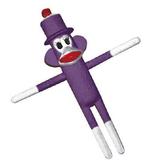 Sock Monkey Bendy Toy (Sock Monkey)
