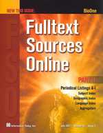 Fulltext Sources Online (2-Volume Set) : July 2007 (Fulltext Sources Online) 〈19〉