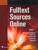 Fulltext Sources Online July 2009 (2-Volume Set) : For Periodicals, Newspapers, Newsletters, Newswires & TV/ Radio Transcripts (Fulltext Sources Onlin 〈21〉