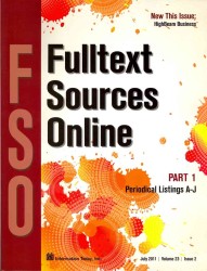Fulltext Sources Online 2011 (2-Volume Set) (Fulltext Sources Online)