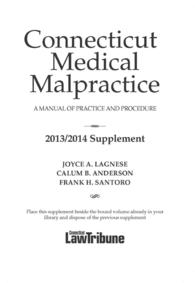 Connecticut Medical Malpractice Law 2013/14 （Supplement）