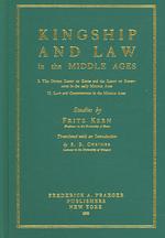 Kingship and Law in the Middle Ages (Studies in Mediaeval History) -- Hardback