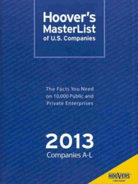 Hoover's MasterList of U.S. Companies 2013 (2-Volume Set) (Hoover's Masterlist of U.S. Companies)