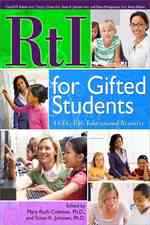 Rti for Gifted Students: A Cec-Tag Educational Resource