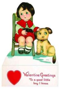 Boy and Dog Valentine : Greeting Card (Valentine's Day) （CRDS）