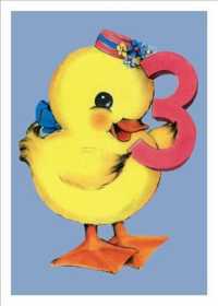 Duckling Third Birthday Card (Birthday) （CRDS）