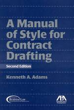 A Manual of Style for Contract Drafting （2ND）
