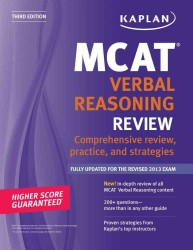 Kaplan MCAT Verbal Reasoning Review (Kaplan Mcat Verbal Reasoning and Writing Review) （3 CSM）